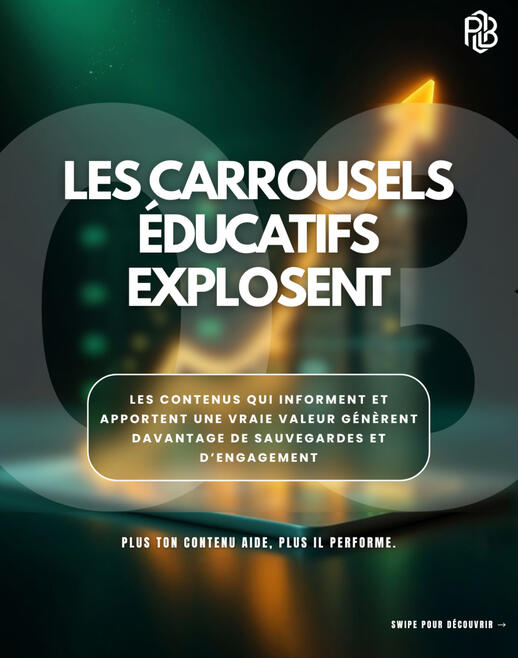Carrousel Instagram éducatif conçu pour augmenter l’engagement, la visibilité et la portée d’une marque sur les réseaux sociaux.